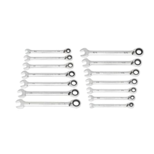 GEARWRENCH 14 Piece 90-Tooth 12 Point SAE Reversible Ratcheting Wrench Set | 86660 - style: 14 Pc SAE