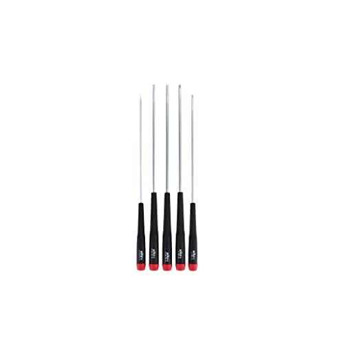 Wiha 26192 Slotted and Phillips Screwdriver Set, 5-Piece, Slotted 2.5–4mm, Phillips #0–#1