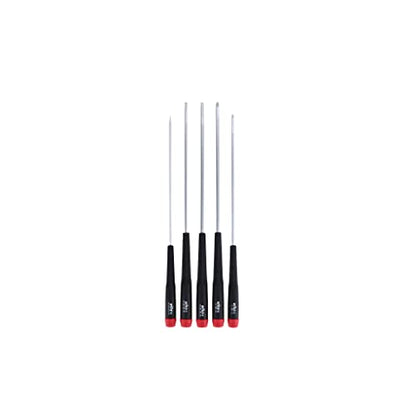 Wiha 26192 Slotted and Phillips Screwdriver Set, 5-Piece, Slotted 2.5–4mm, Phillips #0–#1