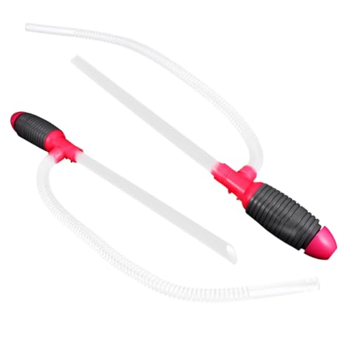 MAGICLULU 2 Pcs Manual Siphon Pump Kit for Gasoline and Water Extraction, Plastic Hand Transfer Pump with High Flow Hose, Portable and Easy to Use for Automotive and Outdoor