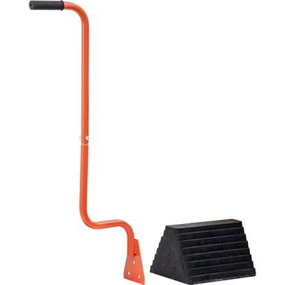 Buyers Products WC1087 Rubber Wheel Chock with Bolt-On Handle, Anti-Slip Wheel Stopper for Trucks, RVs, Trailers, Campers & Cars, Tire Chock Stabilizer