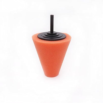 Car Polishing Pad Buffing Foam Sponge Pad Cone Polisher Buffer Pad Automotive Waxing Kit for Car Wheel Hub Headlight Polishing Angle Grinder Sanding Disc(Soft 1pc) - color: Soft 1pc
