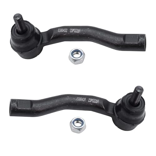 Detroit Axle - Front 4pc Steering Knuckles Kit for 03-08 Toyota Corolla, 2 Steering Knuckles & Wheel Bearing Hubs 2 Outer Tie Rods 2003 2004 2005 2006 2007 2008 Replacement - size: 4SU47746/Kit