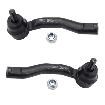 Detroit Axle - Front 4pc Steering Knuckles Kit for 03-08 Toyota Corolla, 2 Steering Knuckles & Wheel Bearing Hubs 2 Outer Tie Rods 2003 2004 2005 2006 2007 2008 Replacement - size: 4SU47746/Kit