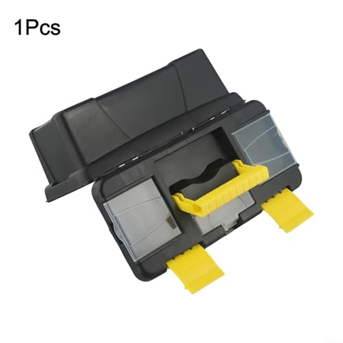 Tool Box Plastic With Handle, Portable Toolbox With Removable Tray And Lockable Design, Toolbox Organizer For Machinery Accessories, Tools And Parts Organization(Has inner layer) - size: Has inner layer