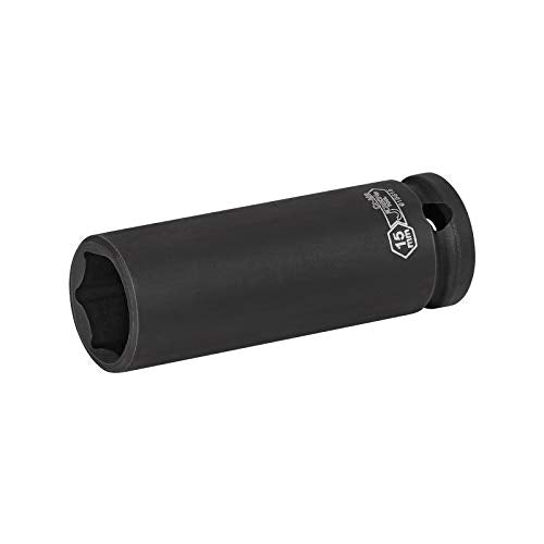 Jetech 3/8-Inch Drive 15mm Deep Impact Socket with 6-Point Design, Heat-Treated Chrome Molybdenum Alloy Steel, Metric - size: 15mm