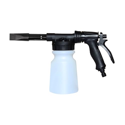 ZIMISI Car Wash Foam Gun, Foam Cannon for Hose, Professional Car Foam Sprayer with 6 Levels Foam Concentration, Spray Gun Cleaner, Connects to Any Garden Hose (Black) - color: Black