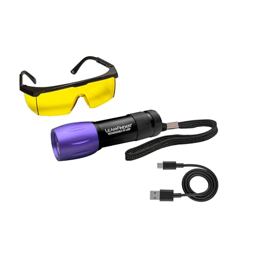 LF500RCS Rechargable UV Lamp Flashlight with USB Cable & Fluorescence-Enhancing Glasses - size: Rechargeable UV Light