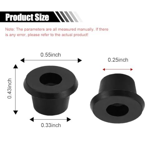 smilfuy 5PCS 8mm Flat-Head Hydraulic Bottle Jack Floor Jack Oil Filler Plug | Rubber Hydraulic Filler Bung for Oil Reservoir Hole, Horizontal Jack Hydraulic Top Pressure Rod for Oil Reservoir - size: Flat-5PCS