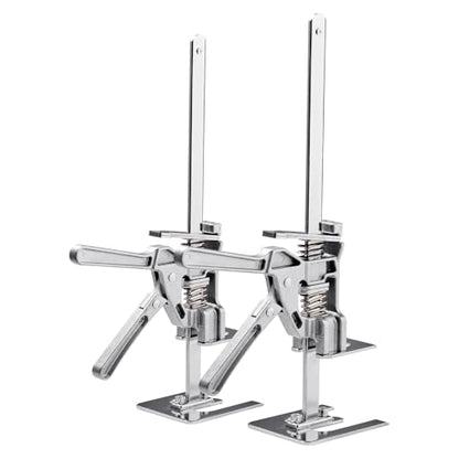 VEVOR Labor Saving Arm Jack, 2 PCS 220 lbs Bearing Capacity, Lifting up to 7.1", Metal Hand Lifting Jack Tool with Magnetic Level, Adjustable Height, for Door, Window, Furniture, Woodworking, Silver - size: L-12inch