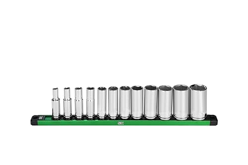 SK Tools USA 3/8" Drive, 12 Piece, 6 Point, SAE, Deep Chrome Socket Set