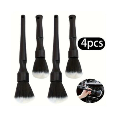 4PCS Car Interior Cleaning Brushes Set，Soft Bristles Detailing Brush Dusting Tool for Air Vents, Dashboard & Crevices
