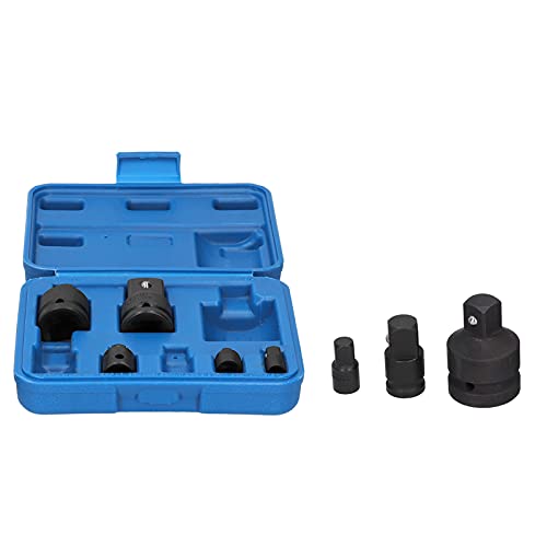 8PCS Pneumatic Sleeve Adapter Set with Toolbox, Strength Metallic Steel, Multi Function Repairing Tool, Includes Various Specifications for Vehicle Maintenance