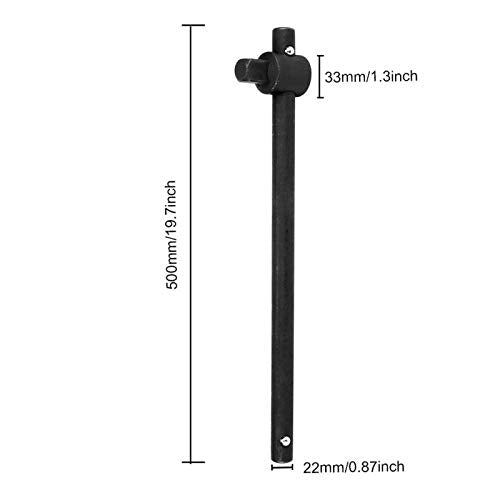 Akozon 1" T-Handle Wrench, Sliding Wrench Breaker Socket Wrench Breaker Bar, Heavy Duty Steel
