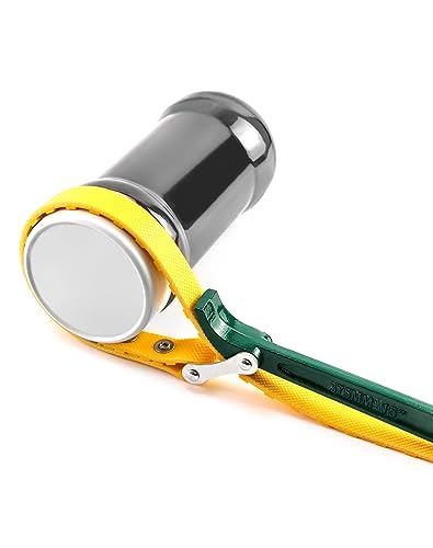 QWORK 15" Belt Strap Wrench, 2 Pack Multi-Purpose Adjustable Strap Oil Filter Strap Opener Wrench