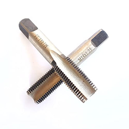 AtticZone M14 x 1.25 Metric Hand Thread Tap, Right Hand, Alloy Tool Steel, 1 Taper Tap, 1 Plug Tap for Metal Working DIY Industrial - size: M14x1.25