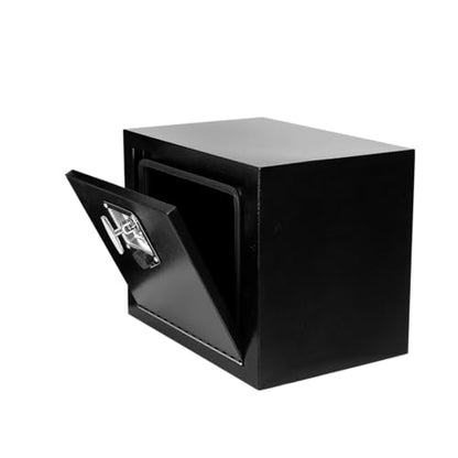 Steel Underbody Truck Tool Box,Storage Organizer Toolbox with T-Handle Lock | Waterproof Tongue Box for Storage with Smooth Surface for Truck, Pickup, RV, Trailer - Black, 24" x 12" x 14" Inch - size: 24" x 12" x 14"