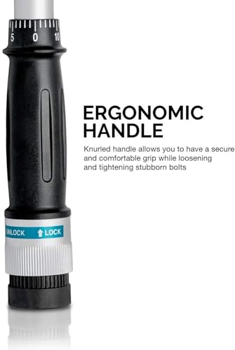 Neiko PRO 03707B 3/8" Torque Wrench, 3/8” Drive SAE, 15-80 Ft-Lb, 14” Length, Adjustable Click Torque Wrench, Chrome Vanadium Cr-V Steel - size: 15 - 80 ft-lb, 14" Length, style: 3/8" Drive