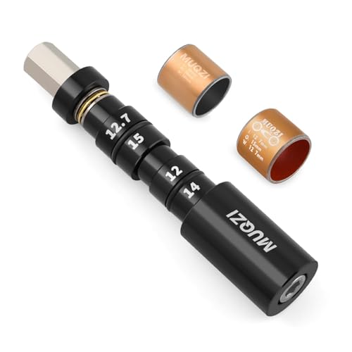 Bike Rear Shock Bushing Tool Kit, MTB Rear Shock Bearing Bushing Replacement Installation and Removal Tool for Mountain Road Bicycles Rockshox Fox - color: Black