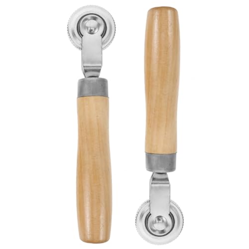 Mobestech 2pcs Car Tire Patch Roller Tool Wood Handle Tire Repair Rollers for Cars Motorcycles and Compact and Portable