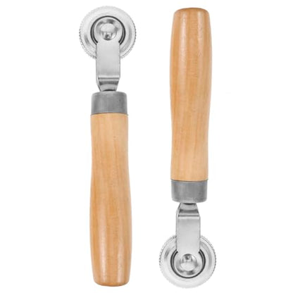 Mobestech 2pcs Car Tire Patch Roller Tool Wood Handle Tire Repair Rollers for Cars Motorcycles and Compact and Portable