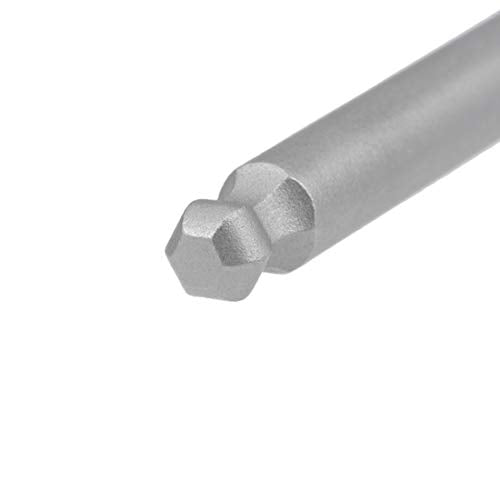 uxcell 3 Pcs H5 (5mm) Ball End Screwdriver Bits, S2 Steel Magnetic 5.1 Inch Long Drill Bit with 1/4 Inch Hex Shank - size: H5