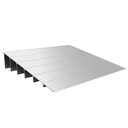 EZ-ACCESS - Threshold Ramps for Doorways - Portable Wheelchair Ramp for Home Steps, Aluminum Door Threshold Sliding Doors, Walker & Wheelchair Access - Adjustable Modular Transitions, 6" Rise - size: 6 Inch