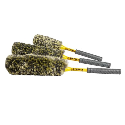 Chemical Guys, Rimpaca Ultimate Wheel Brush Set, Soft Bristle, 3-Piece Kit | Three soft-bristle brushes clean rims, barrels, grilles and tight spots, safe on all wheel finishes - style: 3 Piece Set