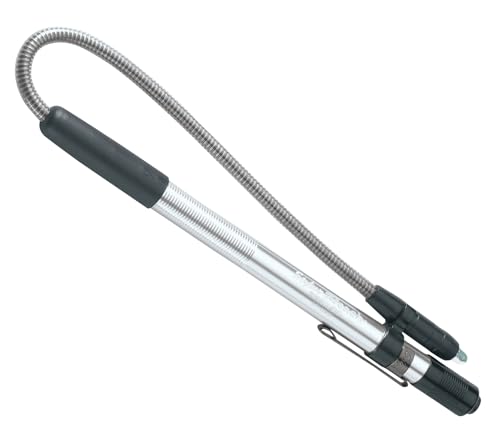 Streamlight 65612 Stylus Reach 11-Lumen White LED Pen Light for Mechanics, Inspectors, and Technicians with Flexible 7-Inch Extension Cable and 3 AAAA Alkaline Batteries, Silver - color: Silver
