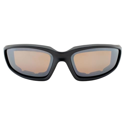 MF MotoFrames Payback Padded Motorcycle Sunglasses Black Frames - color: Black Frame/Driving Mirror Lens