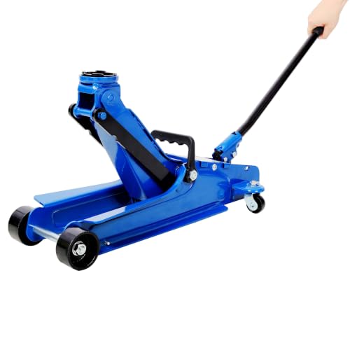 Low Profile Floor Jack 2.5 Ton, Single Piston Hydraulic Racing Jack with 3.5" to 14.5" Lift Range, Steel Garage Jack for Cars Trucks SUVs