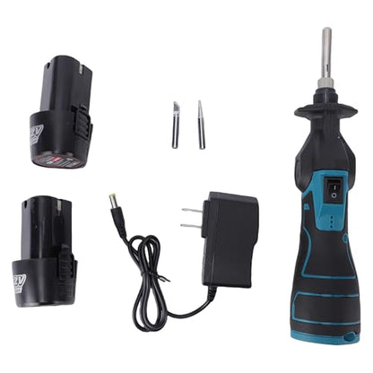 Cordless Soldering Iron Kit, 12V Portable Rechargeable Soldering Tool with 2 Batteries, for Electronics Repair Automotive Wiring Jewelry Making