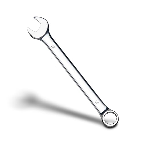 zhax 16mm Metric Combination Wrench, 12 Point Box End, 15 Degree Offset Design, Mirror Polish Finish, Forged CR-V Steel, Hand Tools for Mechanics, Ideal for Auto and Home Repair - size: 16mm