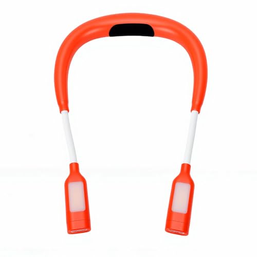 banapoy Neck Reading Light, Rechargeable 3 Color 9 Brightness Flicker Free Book Lamp, Hands Free Neck Lamp with Blue Light Reduction Heater 2000mAh Battery 50H for Reading Camping Travel