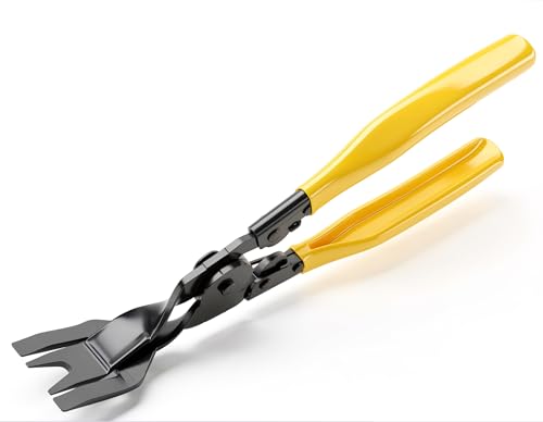 1PCS Car Clip Pliers Tool, Panel Clip Pliers Set Fastener Remover, Auto Retainer Clip Trim Rivet Removal Tool, Auto Door Car Upholstery Trim Clip Removal Tool (Yellow) - color: Yellow - 1 Pcs Clip Removal Plier