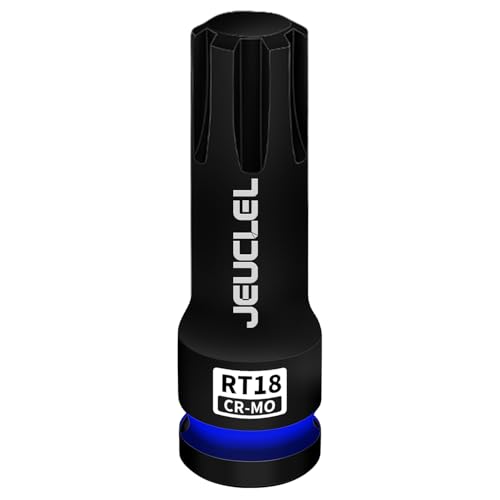 RT18 Spline Bit Socket, 1/2" Drive Spline Hex 6 Point Impact Socket | 3-Inch, Cr-Mo Steel, Lengthen Screwdriver Adapter for Electric Ratchet Wrenches, Fastening Screws, Socket Wrench, Head Drill - size: RT18
