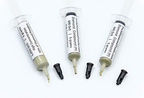 TechDiamondTools Kit of 3 Diamond Lapping Paste Polishing Compound USA Made 400 600 1050 Grit Lapidary Paste for Rock Glass Metal Jewelry Resin Marble with High Concentration of Diamond Powder - style: High 50% concentration