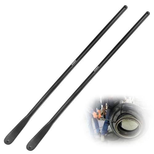 YATOINTO 2PCS 30" Tire Bars for Semi Tires, Tire Mount and Demount Iron, Tire Spoons for Changing Tires, Tire Removal Tool for Tubeless Tires – Heavy Duty 30in x 3/4in, Black - size: 30IN
