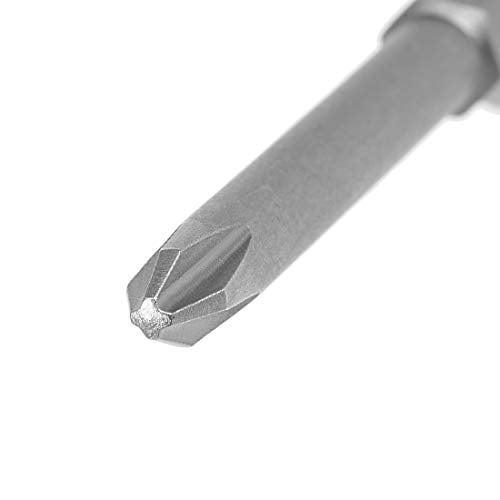 uxcell 5 Pcs 5mm PH2 Magnetic Phillips Screwdriver Bits, 1/4 Inch Hex Shank 2.56-inch Length S2 Power Tool - size: 5.0xPH2