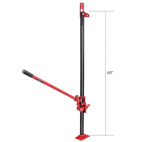 Garvee High Lift Farm Jack 60", 3.2 Ton (7000 Lb) Heavy Duty Ratcheting Off-Road Lifting Equipment with Triangular Head, Multi-Purpose Utility Bumper Lifter for Car, Truck, SUV, ATV, 4x4 & Farm Use - size: 60 Inch, style: Triangular-7000lb
