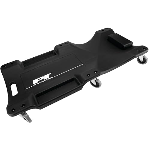 Performance Tool W85006 40-Inch Plastic Creeper with 6 Casters, Black - style: 40" 6-Casters Plastic