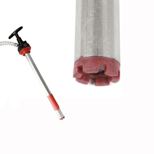 Manual Liquid Pump, Fluid Transfer Pump, Portable Oil Hand Pump for Fuel Removal, Push Suction Pump Extractor for 5 Gallon(20L) Bucket with 50 in Hose and Nozzle