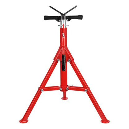 2-Pack Heavy Duty Pipe Jack Stand, 2500 LBS Capacity, 28-52 Inch Adjustable Height - Folding Pipe Stand for 1/8" to 12" Pipe, Carbon Steel Construction，Red - color: Red