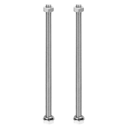 MECCANIXITY M8 x 180mm 304 Stainless Steel Hex Head Screws Bolts, Nuts, Flat & Lock Washers Assortment Kit, Fully Threaded, Bright Finish for Home, Electronic, Machine, 2 Sets - size: M8 x 180mm