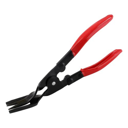 Universal Trim Clip Pliers Removal Tool Red Panel Clip Removal Pliers, Carbon Steel Automotive Push Pin Pliers for Car Door Panel