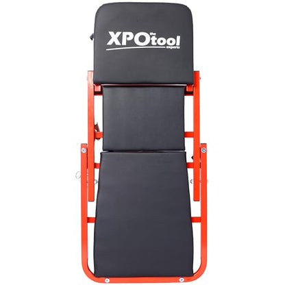 Mechanic Creeper Seat - 2-in-1 Low Profile Garage Creeper Stool with 6 Wheels, 300 lbs Capacity, for Car Repair & Shop Tools (Red) - color: Red