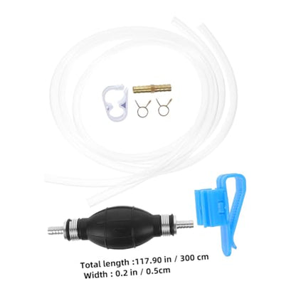 Mobestech 1set Manual Hand Pump Siphon for Transfer Hose Kit for Oil and Liquids Efficient Liquid Transfer Pump for Cars and Motorcycles