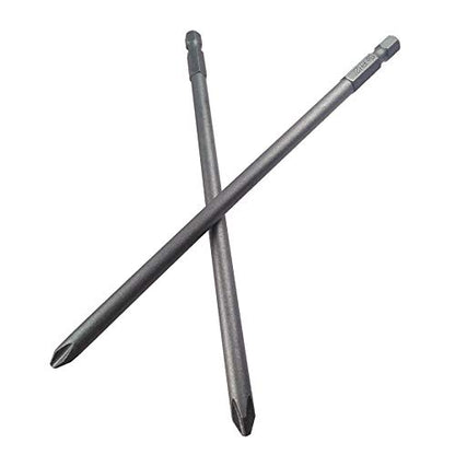 Wolfride 10pcs PH2 Long Magnetic Phillips Driver Bits 1/4 Inch Hex Shank Phillips Head Drill Bit Set Cross head screwdriver bits |5.9 Inch Length - style: PH2 Head