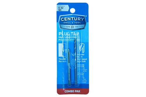 Century Drill & Tool 95304 Machine Screw Tap & Drill, 6-32NC - size: 6-32, #36