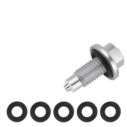 M12×1.75 Magnetic Oil Drain Plug (M12x1.75) | Replacement OEM#6730-AA/AJ0310404 Oil Pan Drain Plug with 5PCS Oils Drains Plugs Gasket,Compatible with Ford/Chevrolet/Buick - color: M12x1.75